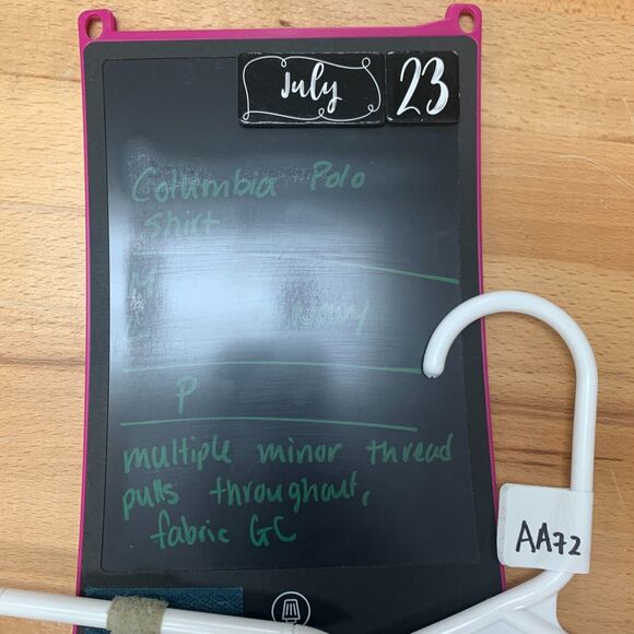 Columbia Polo Shirt Mens L Large Navy Blue Omni Shade Sun Protection Utilizer - Picture 13 of 14